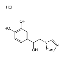 4-(1-hydroxy-2-imidazol-1-ylethyl)benzene-1,2-diol,hydrochloride结构式