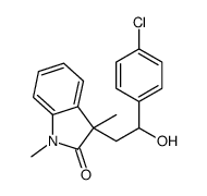 3-[2-(4-chlorophenyl)-2-hydroxyethyl]-1,3-dimethylindol-2-one Structure