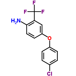 4-(4-chlorophenoxy)-2-(trifluoromethyl)benzenamine结构式