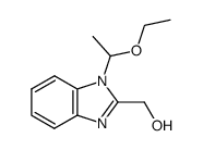 (1-(1-ethoxyethyl)-1H-benzo[d]imidazol-2-yl)methanol Structure
