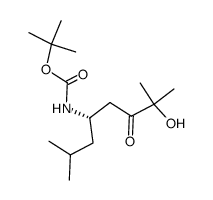 (4-hydroxy-1-isobutyl-4-methyl-3-oxopentyl)carbamic acid tert-butyl ester Structure