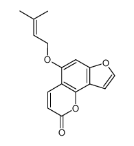 5-(3-methyl-but-2-enyloxy)-furo[2,3-h]chromen-2-one Structure