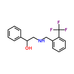 1-Phenyl-2-{[2-(trifluoromethyl)benzyl]amino}ethanol结构式