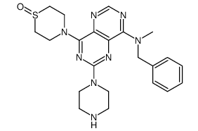 N-benzyl-N-methyl-4-(1-oxo-1,4-thiazinan-4-yl)-2-piperazin-1-ylpyrimido[5,4-d]pyrimidin-8-amine Structure