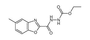 ethyl 3-(5-methyl-2-benzoxazoyl)hydrazinocarboxylate Structure