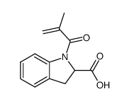 2,3-Dihydro-1-(2-methyl-1-oxo-2-propenyl)-1H-indole-2-carboxylic acid Structure