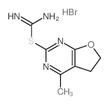 (5-methyl-9-oxa-2,4-diazabicyclo[4.3.0]nona-1,3,5-trien-3-yl)sulfanylmethanimidamide结构式