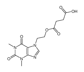 succinic acid mono-[2-(1,3-dimethyl-2,6-dioxo-1,2,3,6-tetrahydro-purin-7-yl)-ethyl ester]结构式