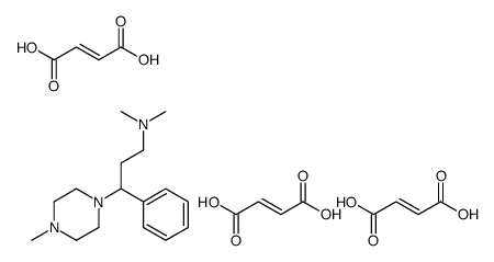 1-Piperazinepropanamine, gamma-phenyl-N,N,4-trimethyl-, (Z)-2-butenedi oate (1:3) Structure