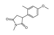 3-(4-methoxy-2-methylphenyl)-1-methylpyrrolidine-2,5-dione结构式