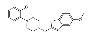 1-(2-chlorophenyl)-4-[(5-methoxy-1-benzofuran-2-yl)methyl]piperazine Structure