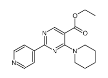 ethyl 4-piperidin-1-yl-2-pyridin-4-ylpyrimidine-5-carboxylate结构式