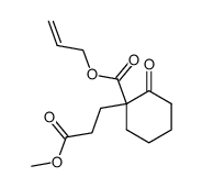 allyl 1-[2-(methoxycarbonyl)ethyl]-2-oxocyclohexanecarboxylate结构式