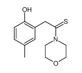 2-(2-hydroxy-5-methylphenyl)-1-morpholin-4-ylethanethione结构式