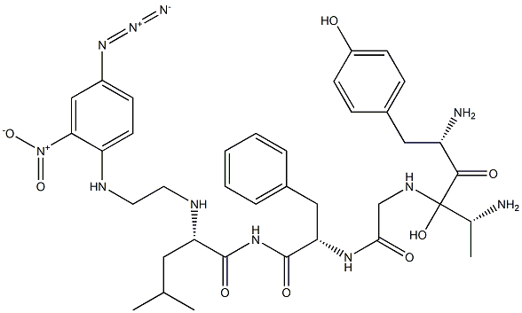 enkephalinamide-Leu, Ala(2)-N-(2-((4-azido-2-nitrophenyl)amino)N-ethyl(5))- structure