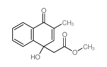methyl 2-(1-hydroxy-3-methyl-4-oxo-naphthalen-1-yl)acetate结构式