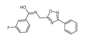 3-Fluoro-N-[(3-phenyl-1,2,4-oxadiazol-5-yl)methyl]benzamide结构式