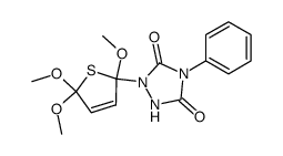 4-phenyl-1-(2,5,5-trimethoxy-2,5-dihydrothiophen-2-yl)-1,2,4-triazolidine-3,5-dione Structure