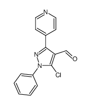 5-chloro-1-phenyl-3-pyridin-4-yl-1H-pyrazole-4-carbaldehyde Structure