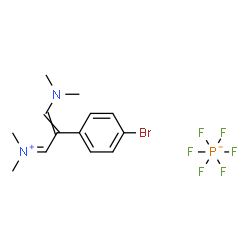(E)-N-(2-(4-BROMOPHENYL)-3-(DIMETHYLAMINO)ALLYLIDENE)-N-METHYLMETHANAMINIUM HEXAFLUOROPHOSPHATE Structure