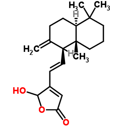 4-[(1E)-2-[(1S,4AS,8AS)-十氢-5,5,8A-三甲基-2-亚甲基-1-萘基]乙烯基]-5-羟基-2(5H)-呋喃酮结构式