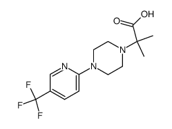 2-Methyl-2-(4-(5-(trifluoromethyl)pyridin-2-yl)piperazin-1-yl)propanoic acid structure