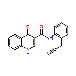 N-[2-(Cyanomethyl)phenyl]-4-oxo-1,4-dihydro-3-quinolinecarboxamide结构式