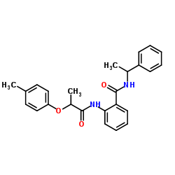 2-{[2-(4-Methylphenoxy)propanoyl]amino}-N-(1-phenylethyl)benzamide Structure