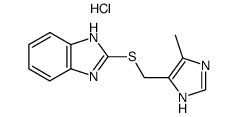2-(5-Methyl-3H-imidazol-4-ylmethylsulfanyl)-1H-benzoimidazole; hydrochloride Structure