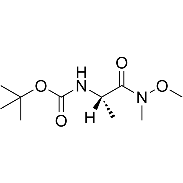 N-(叔丁氧基羰基)-L-丙氨酸-N′-甲氧基-N′-甲酰胺图片