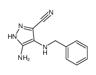 3-amino-4-(benzylamino)-1H-pyrazole-5-carbonitrile Structure