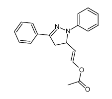 5-(trans-2-Acetoxyvinyl)-1,3-diphenyl-2-pyrazolin结构式