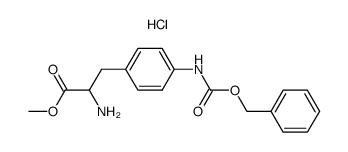 4-benzyloxycarbonylamino-phenylalanine methyl ester; hydrochloride结构式