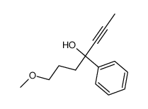 7-methoxy-4-phenylhept-2-yn-4-ol结构式