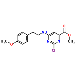 Methyl 2-chloro-6-{[2-(4-methoxyphenyl)ethyl]amino}-4-pyrimidinecarboxylate Structure