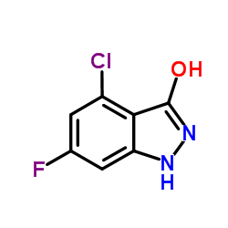 4-Chloro-6-fluoro-1,2-dihydro-3H-indazol-3-one结构式