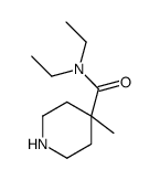 N,N-diethyl-4-methylpiperidine-4-carboxamide结构式