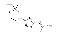 N-[4-(2-ethyl-2-methyloxan-4-yl)-1,3-thiazol-2-yl]acetamide Structure