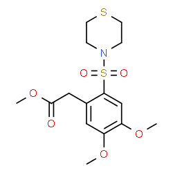 METHYL [4,5-DIMETHOXY-2-(THIOMORPHOLINE-4-SULFONYL)-PHENYL]-ACETATE structure