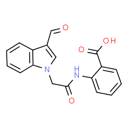 2-[2-(3-FORMYL-INDOL-1-YL)-ACETYLAMINO]-BENZOIC ACID Structure