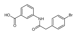 Benzoic acid, 3-[[2-(4-bromophenyl)acetyl]amino] Structure