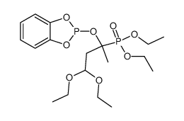 2-<1-(diethoxyphosphinyl)-3,3-diethoxy-1-methylpropoxy>-1,3,2-benzodioxaphosphole Structure