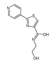 N-(2-hydroxyethyl)-2-pyridin-4-yl-1,3-thiazole-4-carboxamide结构式