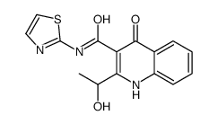 2-(1-hydroxyethyl)-4-oxo-N-(1,3-thiazol-2-yl)-1H-quinoline-3-carboxamide结构式