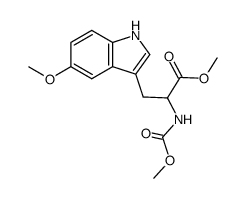 5-methoxy-Nb-methoxycarbonyl-L-tryptophan methyl ester Structure