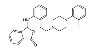 3-[2-[2-[4-(2-methylphenyl)piperazin-1-yl]ethyl]anilino]-3H-2-benzofuran-1-one结构式