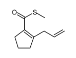 1-Cyclopentene-1-carbothioic acid, 2-(2-propen-1-yl)-, S-methyl ester结构式