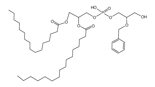 1-(1,2-dipalmitoyl-sn-glycero-3-phospho)-2-O-benzyl-rac-glycerol Structure