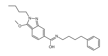 2-butyl-3-methoxy-N-(4-phenylbutyl)indazole-6-carboxamide Structure