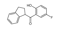 2,3-dihydro-1H-inden-1-yl-(5-fluoro-2-hydroxyphenyl)methanone Structure